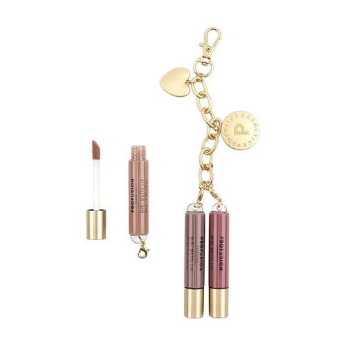 Profusion Cosmetics Charming Lips, 3 PC Mini Matte Lips and Keychain Charm, Get Glam with Long Wearing, Non Drying, and Vibrant Colored Makeup Essentials, Must Have Set for Beauty Enthusiasts