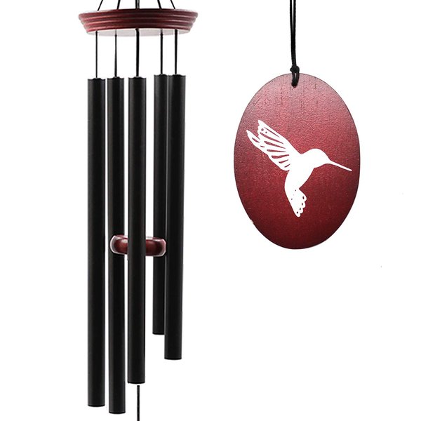 Hummingbird Outdoor Wind Chimes - 33" Tall, Tuned Melody, Memorial Gift for Mom/Grandma, Weather-Resistant, Perfect Decoration for Patio, Garden, Yard & Indoors