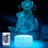 GIMFRY Otter Night Lights Otter Gifts for Kids 16 Colors Changing with Remote&Touch otter lamp for girls bedroom 3D Illusion Lamp As Christmas Birthday Gifts for 2 3 4 5 6 7 8 year old Girls