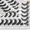 Cat Eye Lashes Short Natural Eyelashes,Fluffy Wispy Lashes 7 Pairs False Lash Wispy Volume Fake Eyelash Faux Mink Strip Lashes Pack for Daily Makeup (Natural N2, 7 Pairs Pack)