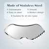 MoHern 2 Pcs Stainless Steel Gua Sha Tool, Gua Sha Facial Tools for Acupuncture, Durable GuaSha Tool for Jawline Sculpting, Face Massager, Puffiness Reducing, Skin-Care Gift
