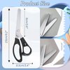 2 Pcs Pinking Shears 7 mm Scalloped Scissors 5 mm Zig Zag Scissors 9.2" Professional Handheld Serrated Crimping Dressmaking Sewing Supplies Jagged Edge Cut Scissors for Fabric, Leather, Paper