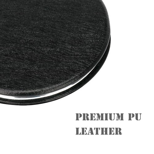 YTZJ Direct Compact Vanity Makeup Mirror for Men, Women and Girls, Black Elegant Round Travel Cosmetic Mirrors for Pocket, Purse or Handbag, Portable Small Magnifying Handheld Mirror