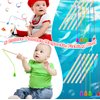 40 Pcs Magnetic Fishing Rod Wooden Magnetic Fishing Poles Mini Fishing Pole Toys for Preschool Girl Boy Pool Activity Accessory (Color Set 2)