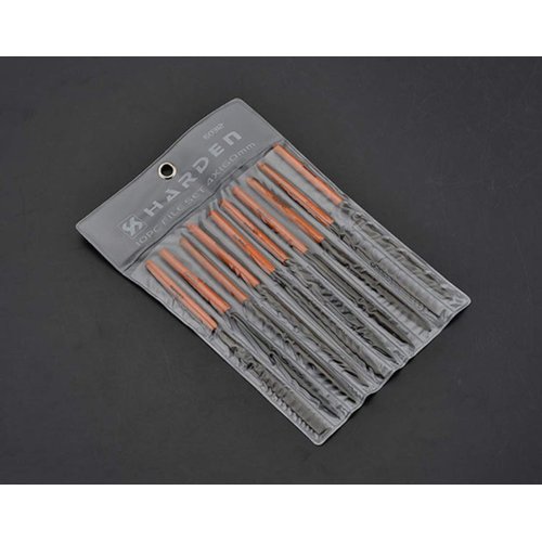 Edward Tools 10 Piece Diamond Needle File Set - Harden Alloy Steel with Precision Diamond Coating Grit - Tool for Metal, Wood, Jewelry Making, Hobby - Includes Round, Flat, Square Files, Etc