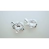 Generic 2 extra small shiny silver flower metal alligator hair clip for fine thin hair