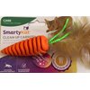 SmartyKat Clean Up Carrot Flexible Cat Toy with Feathers Fun to Chase and Soft On Gums