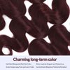 MOMOSHERO 99j Dark Burgundy Body Wave Human Hair 3 Bundles, 10A Sew In Wavy Weave Bundles Chic Dark Burgundy Color 100% Brazilian Virgin Remy Human Hair Soft Glossy #99j Red Wine Color 12 14 16 Inch