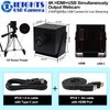 IEights 4K 60fps HDMI Webcam USB3.0 Camera Dual Output Wide Angle 120degree Low Distortion Lightburn_Camera 2X Digital Zoom Webcamera H.264 High Speed USB Security Cameras for Computer TV Monitor