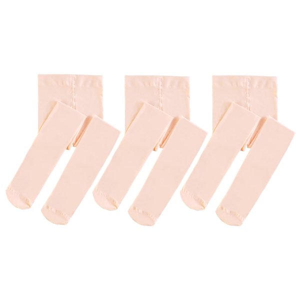 EQSJIU Ballet Tights For Girls Size 4-6 3 Packs Pink 4t 5t 6yrs 25.5 Inches Length Dance Leggings For Girls