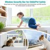 AOBOPLE 4 Pack Window Security Bar, Window Safety Bars, Adjustable Sliding Glass Door Lock, Window Lock Bar for Children Home, Extends from 15.8-27.6 Inches (White)