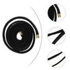 FRCOLOR Spiral Lock Hair Tie Dreadlock Accessory PU Leather Long Bendable Hair Tie for Women Men Thick Curly Hair Wraps (Black)