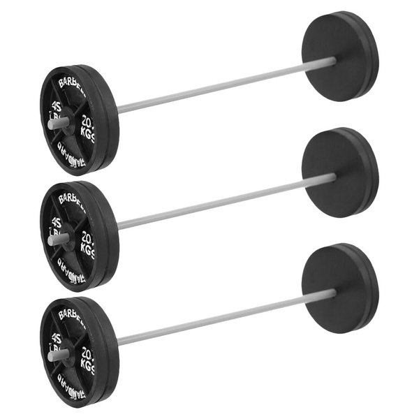 LOGOFUN 3pcs Mini Barbell Model Dollhouse Miniature Barbell Prop Tiny Fitness Equipment Models for Dollhouse Fitness Accessories