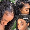 AliPearl Wig 13x4 Water Wave HD Lace Front Wigs Human Hair Pre Plucked with Baby Hair HD Transparent Wet and Wavy Lace Front Wigs for Black Women Human Hair Brazilian Virgin Glueless Lace Frontal Wigs 150% Density Ali Pearl Hair (22 Inch)