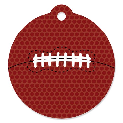 End Zone - Football - Baby Shower or Birthday Party Favor Gift Tags (Set of 20)