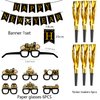 New Years Eve Party Supplies 2025 Including 2025 Foil Balloons,Happy New Year Banner, Balloons Set, Hat and Party Glasses for 2025 Happy New Year Decoration