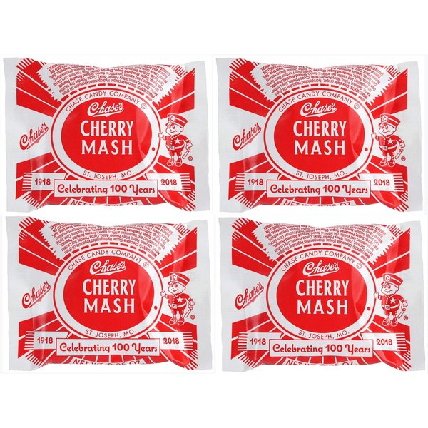 Chase's Cherry Mash Candy Bars 2.05 oz. (4 Pack)