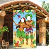 Luau Couple Photo Door Banner Hawaiian Party Decorations Tiki Luau Photo Props Aloha Tiki Banner for Party Hawaiian Door Banner Luau Party Supplies for Tropical Beach Party, 6 x 3.6 ft