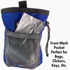barkOutfitters Dog Treat Pouch - Dog Treat Training Pouch - Treat Bags for Dogs, Easily Carries Snacks and Pet Toys, Dog Puppy Food Container with Mesh Pocket, Professional Quality Pouch (Blue)