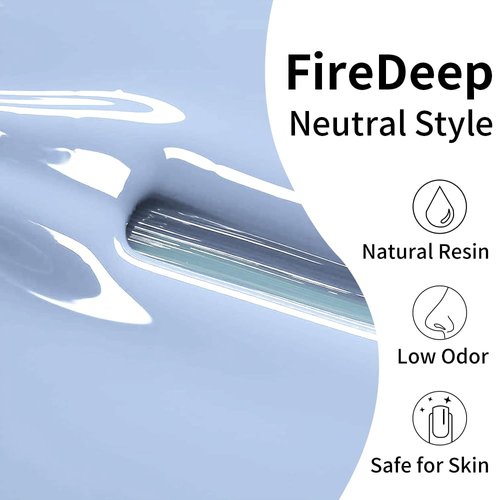 Firedeep Jelly Baby Blue Gel Nail Polish Sheer Baby Blue Nail Polish UV/LED Soak Off Gel Polish for Nail Art Manicure DIY at Home 0.54 Fl Oz 1Pcs