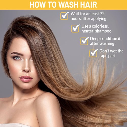 Generic Hair Extensions 14Inch Tape In Human Hair Extensions Full Head 20 piece Bundle (14"", Black to Fading Ombre Blonde), Blonde/Natural