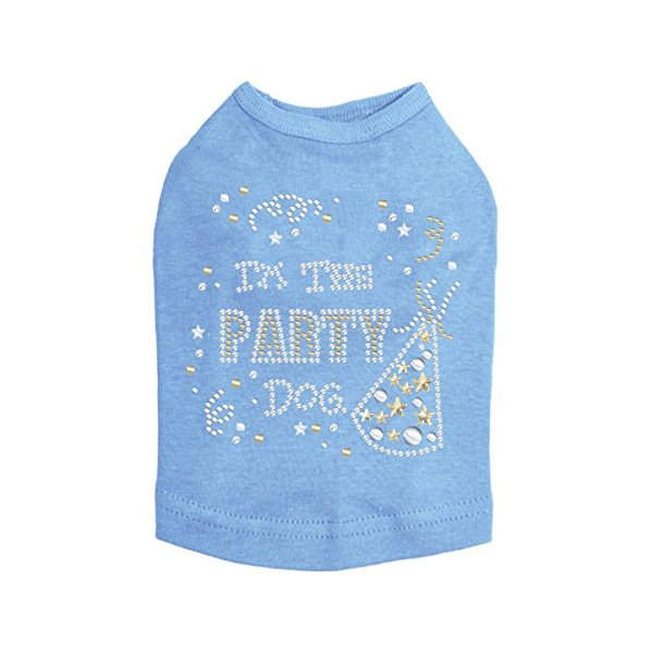 Party Dog Dog Shirt L BLUE