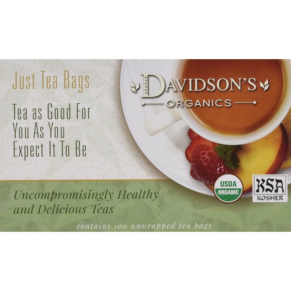 Davidson's Organics, Red, Green & White Tea, 100-count Unwrapped Tea Bags