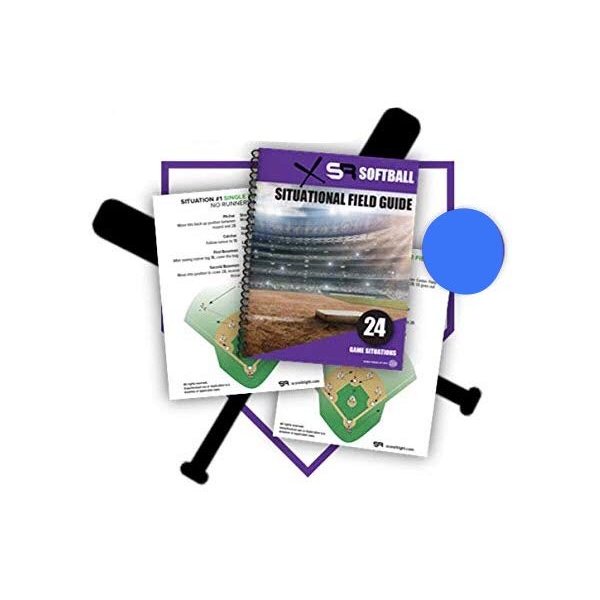 Score It Right Softball Position Sheet, UV Coated Cardstock Paper, 24 Game Situations, 5.25 x 4-Inch