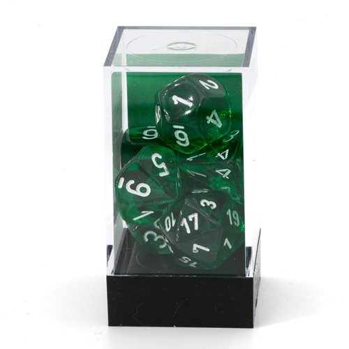 Chessex Polyhedral 7-Die Translucent Dice Set - Green