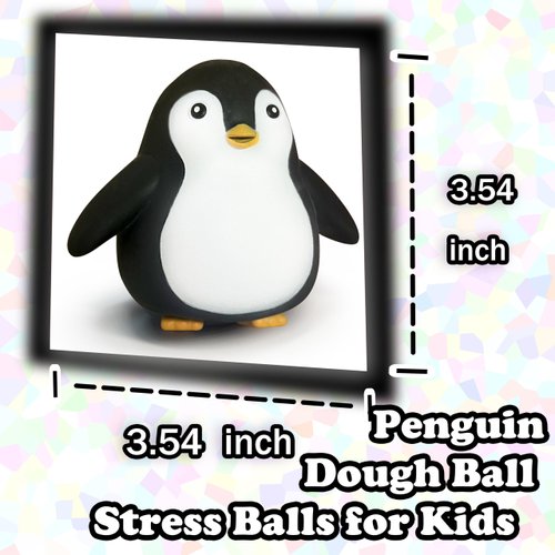 ZTATU Penguin Sensory Toys Stress Balls for Kids (1PCS) Squishy Dough Ball Squishy Fidget Toys, Sensory Squeeze Ball Party Favors for Kids Stress Relief Toy Easter Basket Stuffers Stress Ball