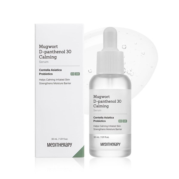MEDITHERAPY Mugwort D-Panthenol(300,000ppm) 30 Calming Serum, Vitamin B5 Max Serum, High Concentration for Skin Barrier & Deep Calming, Pure Ingredients, Korean Skincare, 1.01 fl.oz
