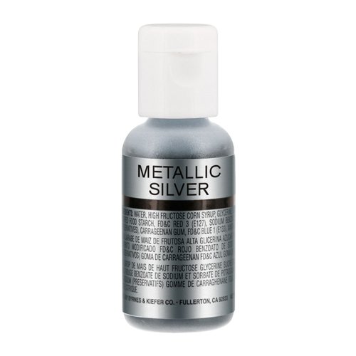 U.S. Cake Supply .7fl oz Metallic Silver Airbrush Food Coloring
