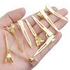 Single Prong Pins,100pcs 4.5cm Single Prong Clips Gold Curl Pins Duckbill Section Clips for Hair Extensions Styling Crafting