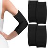 Vicenpal 2 Pairs Full Forearm Tattoo Cover Up Compression Sleeves Band Concealer Support UV Arm Sleeves for Women Men(Black,7.1 x 3.9 Inch)