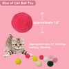 POSAPET Cat Toy Balls Soft Pom Pom Balls for Kittens Plush Toy Interactive Cat Pompom Toys for Indoor Cats Playing Balls for Craft DIY Decorations (1.6inches 20pcs)