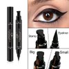 TUKEFEV Eyeliner Stamp 2 Pack Eyeline Black Pencil Eye Liner Impermeable Waterproof Smudge Proof Eyeliner Liquid for Women