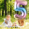 Number 5 Balloon Number Helium Balloon Pastel Rainbow Balloons 5th Birthday Decorations Girl Foil Number Balloons 5 Balloon Number Rainbow Party Decorations Rainbow Party Supplies Giant Balloon