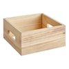 Choice Natural Wooden Display Crate/Condiment Caddy WS-553CRATENAT5-NF
