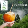 Friendly Straw 150 Pack Biodegradable Jumbo Smoothie and Milkshake Straws, 7.75" x .4" Extra Wide Disposable Paper Straws Bulk Pack