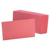 Oxford Blank Color Index Cards, 3" x 5", Cherry, 100 Per Pack (7320 CHE)