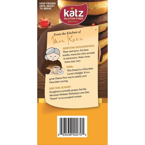 Katz Gluten Free Chocolate Frosted Donuts | Dairy Free, Nut Free, Soy Free, Gluten Free | Kosher (3 Packs of 6 Donuts, 14 Ounce Each)
