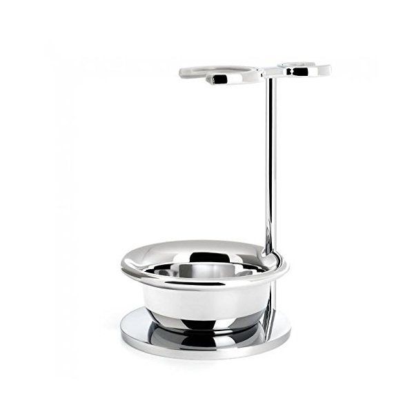 MÜHLE VIVO & RYTMO Series Stand for Razors & Shaving Brushes with Bowl | Shave Accessory | Robust Stainless Steel