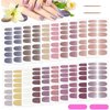 20 Sheets Full Wraps Nail Polish Stickers, Kalolary Nail Strips with 2PCS Nail File for Nails Art Gel Nail Polish Strips Stickers Self-Adhesive Press on Nail Polish Fingernail Stickers for Women Girls