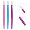 AHIER 10pcs Rubber Nail Cuticle Pusher Tipped Plastic Handle Nail Art Tool Nail Acrylic Cuticle Pusher Cleaner(Random Color)