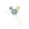 NUOBESTY Bride Clip 4 Pcs Wedding Hair Comb Rhinestones Crystal Floral Bridal Hair Clips Hair Pin Hair Jewelry for Wedding Dress Accessories (Green) Hair Accessories