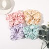 Big Satin Scrunchies for Women Scrunchies Hair Ties for Women Oversized Scrunchie for Thick long Hair Scrunchy Elastic Hair Ties Jumbo Hair Scrunchie 4 PCS