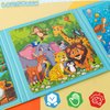 LovesTown Magnetic Puzzles for Toddlers, Travel Puzzle for Kids, Magnetic Puzzle Book for Boys and Girls, Animal Educational Learning Magnet Game for Road Trip