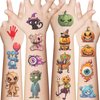 10 Sheets Halloween Temporary Tattoos for Kids, Cool Terror Cartoon Halloween Decoration Sticker Gifts for Girl Boys Home Activity Class Prizes Carnival Christmas Rewards (Halloween)