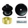 Westbrass D941K-62 1-3/8" Fine Thread Twist & Close Bathtub Drain Trim with One-Hole Overflow Faceplate, 1 Pack, Matte Black