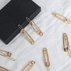 15 Pcs Hair Pins Hair Clips Alloy Safety Pin Shape Hairpin Barrettes Goth Hair Pins Set Hairdressing Tool Hair Accessories (Gold)